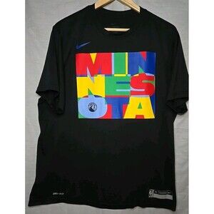 Minnesota Timberwolves NBA The Nike Tee Shirt Dri-Fit, Sz XL, Black